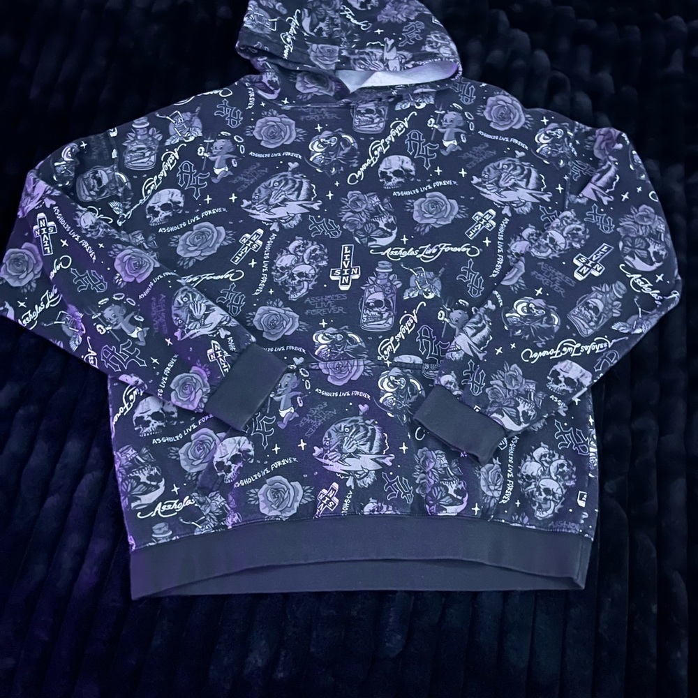 Purple Graphic Hoodie